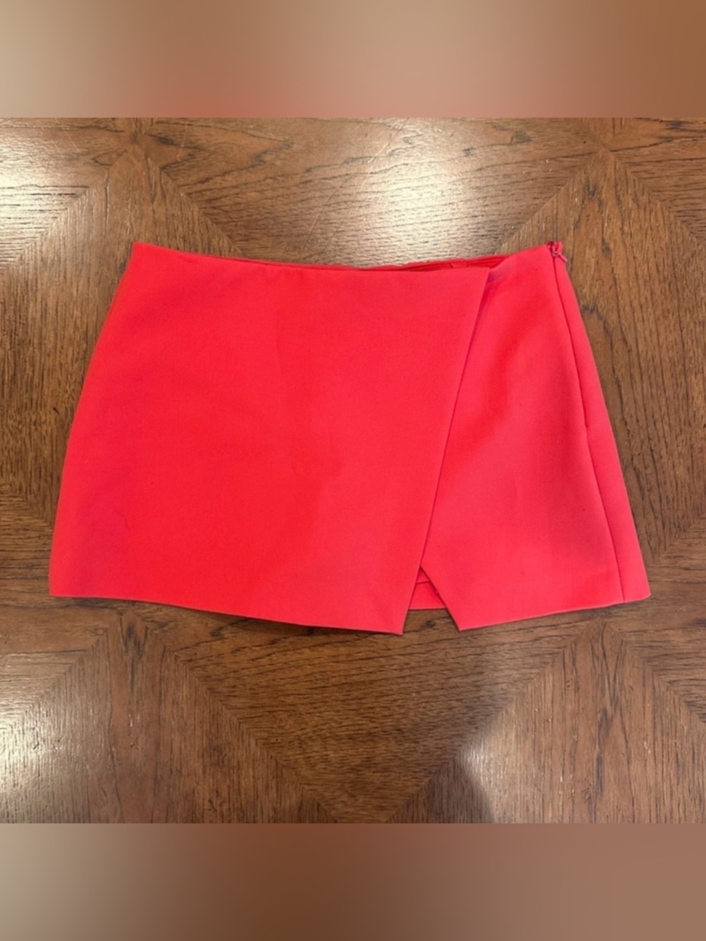 Zara NEW no tags Red orange Mini Skort XXL